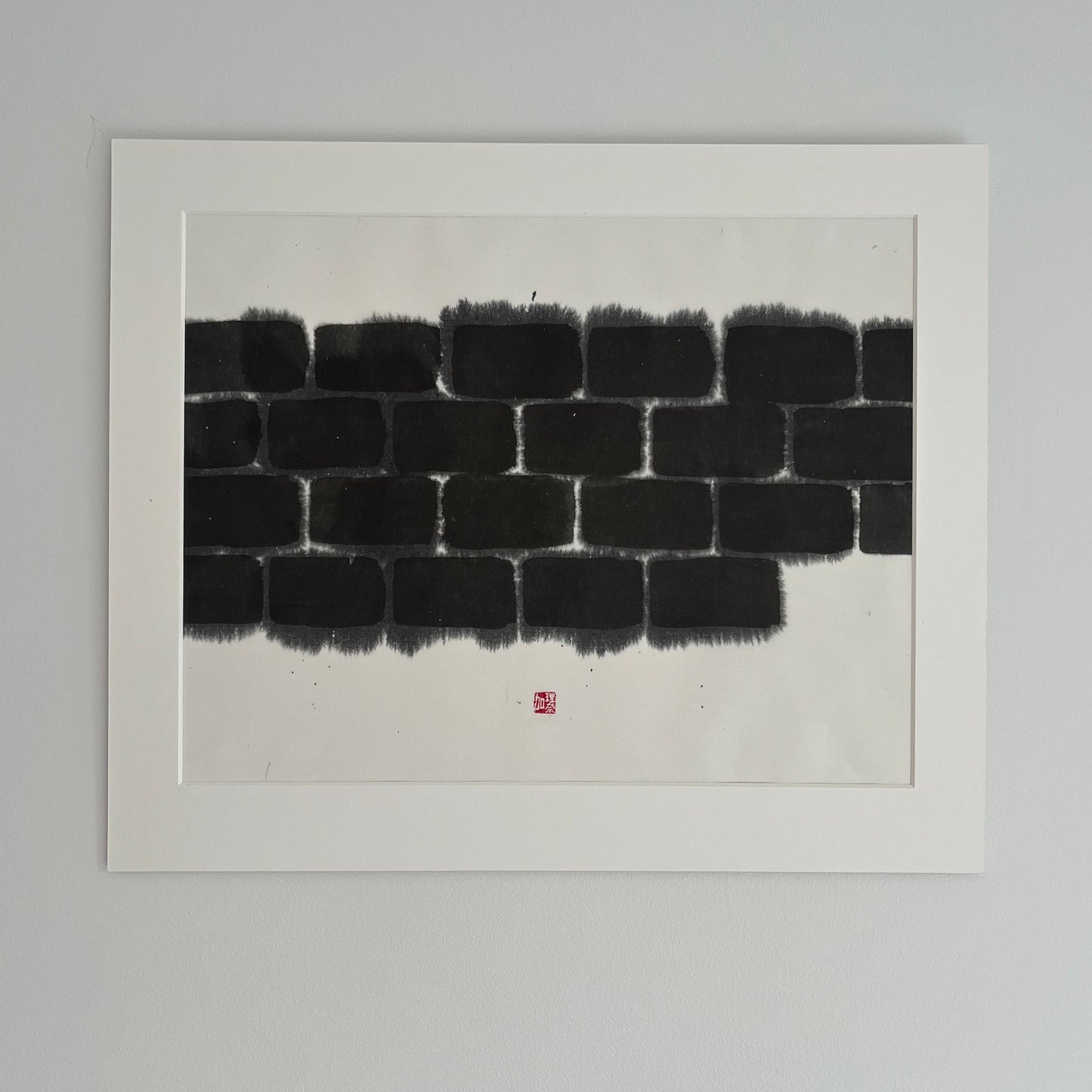 Japandi brushstroke Sumi ink painting on Washi paper by Carina Kinnman — As It Comes