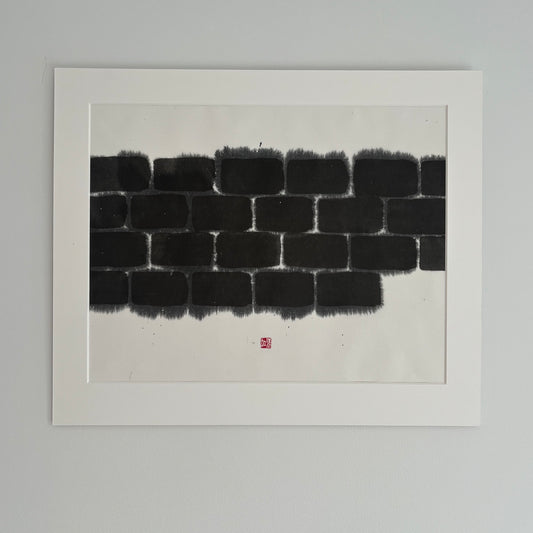 Japandi brushstroke Sumi ink painting on Washi paper by Carina Kinnman — As It Comes