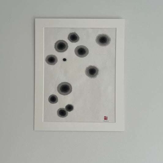 Minimalist wabi-sabi Sumi ink painting on Washi paper by Carina Kinnman — Before Everything
