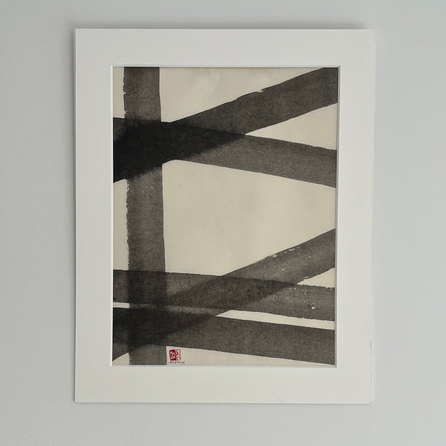 Minimalist wabi-sabi Sumi ink painting on Washi paper by Carina Kinnman — Interval
