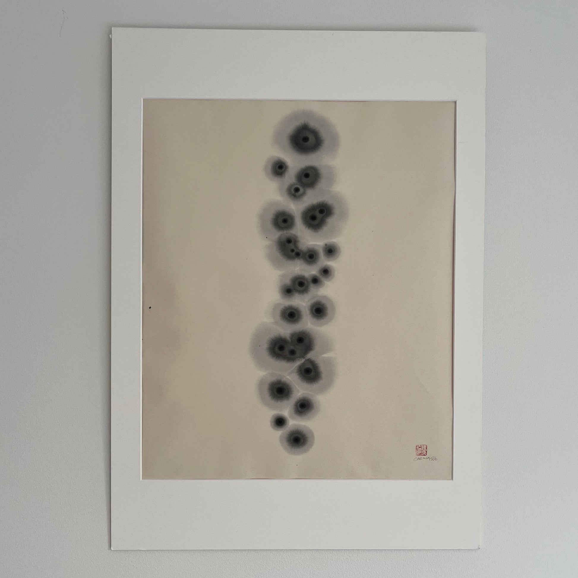 Meditative Sumi ink painting on Washi paper by Carina Kinnman — The Void